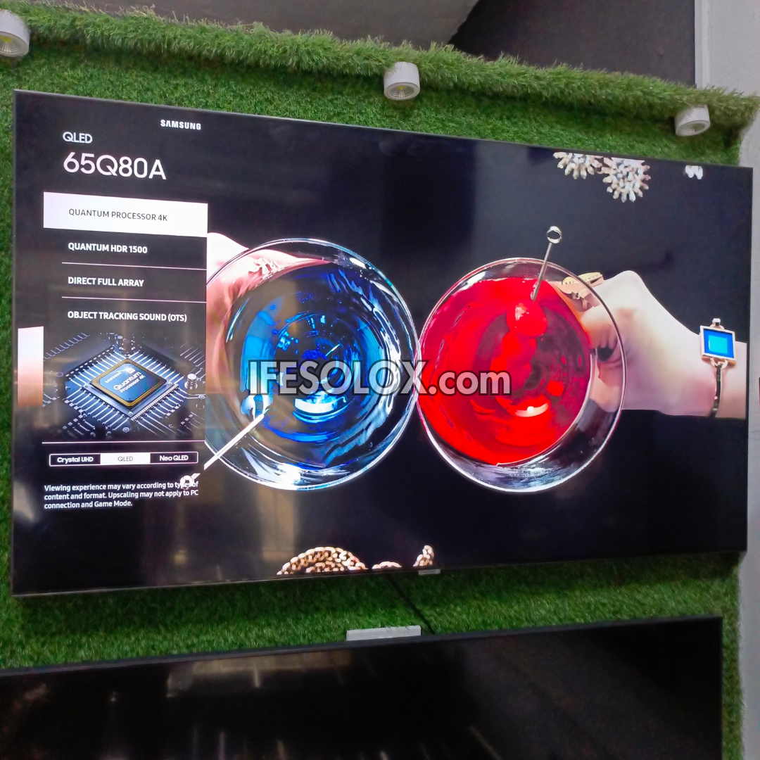 SAMSUNG 65 Inch 65Q80A Premium True 4K UHD Quantum HDR Smart Frameless QLED TV - Foreign Used