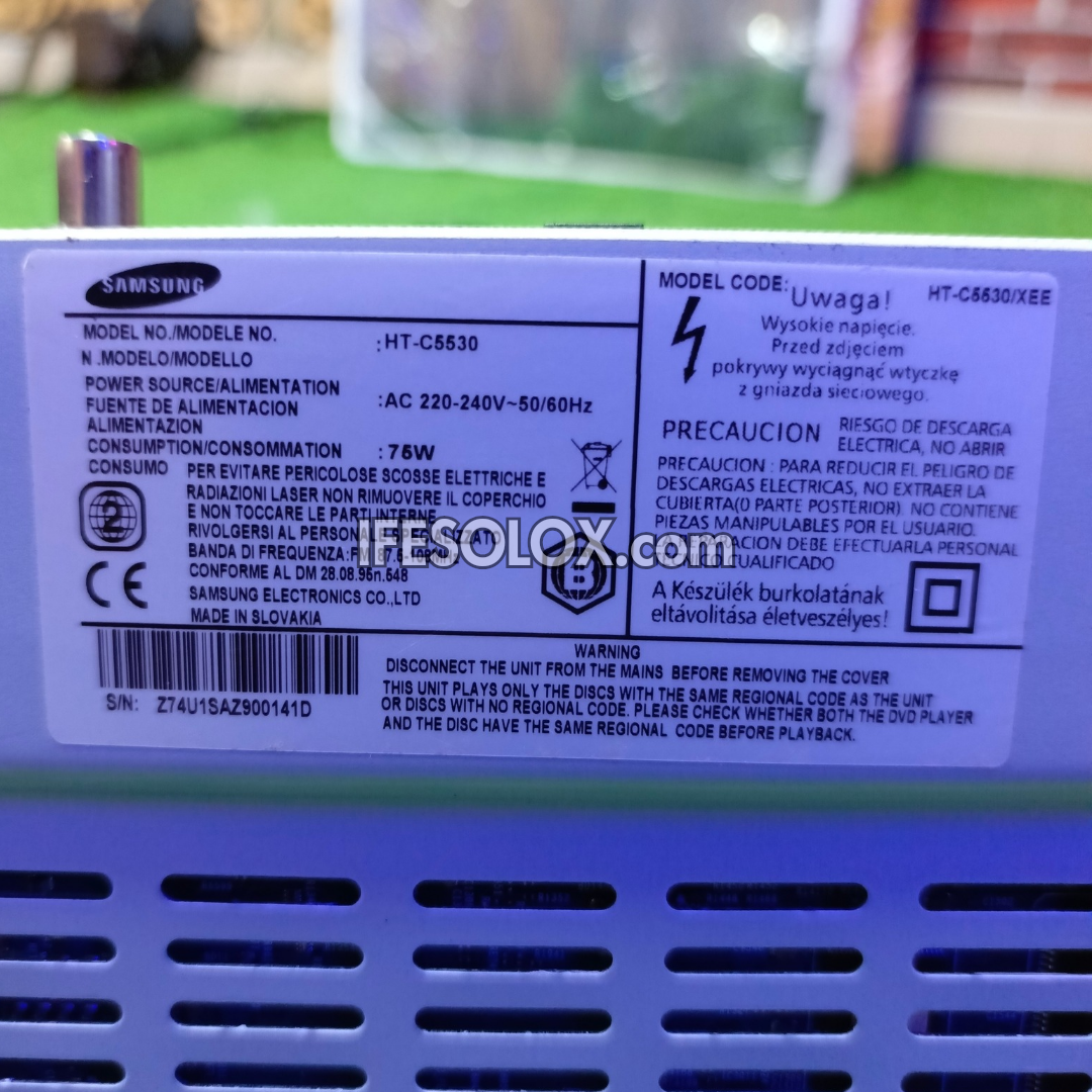 Samsung HT-C5530 1000Watts Blu-ray 3D DVD Home Theater Machine Head (USB, Aux, FM, HDMI in/out) - Foreign Used