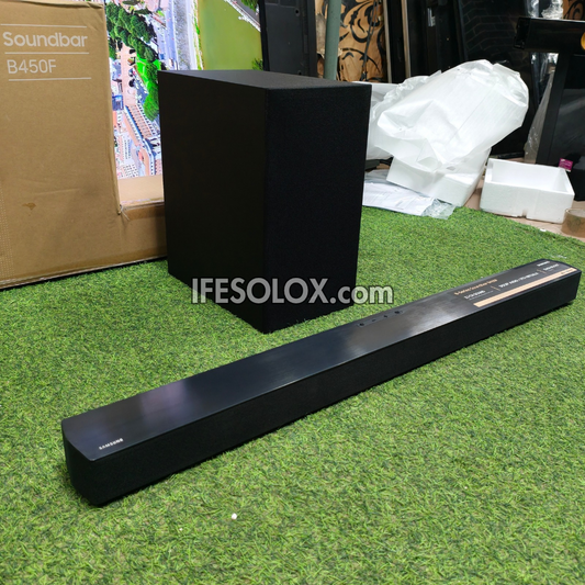 Samsung HW-B450F 2.1Ch 300W Bass Boost Bluetooth Sound Bar with Wireless Subwoofer - Brand New