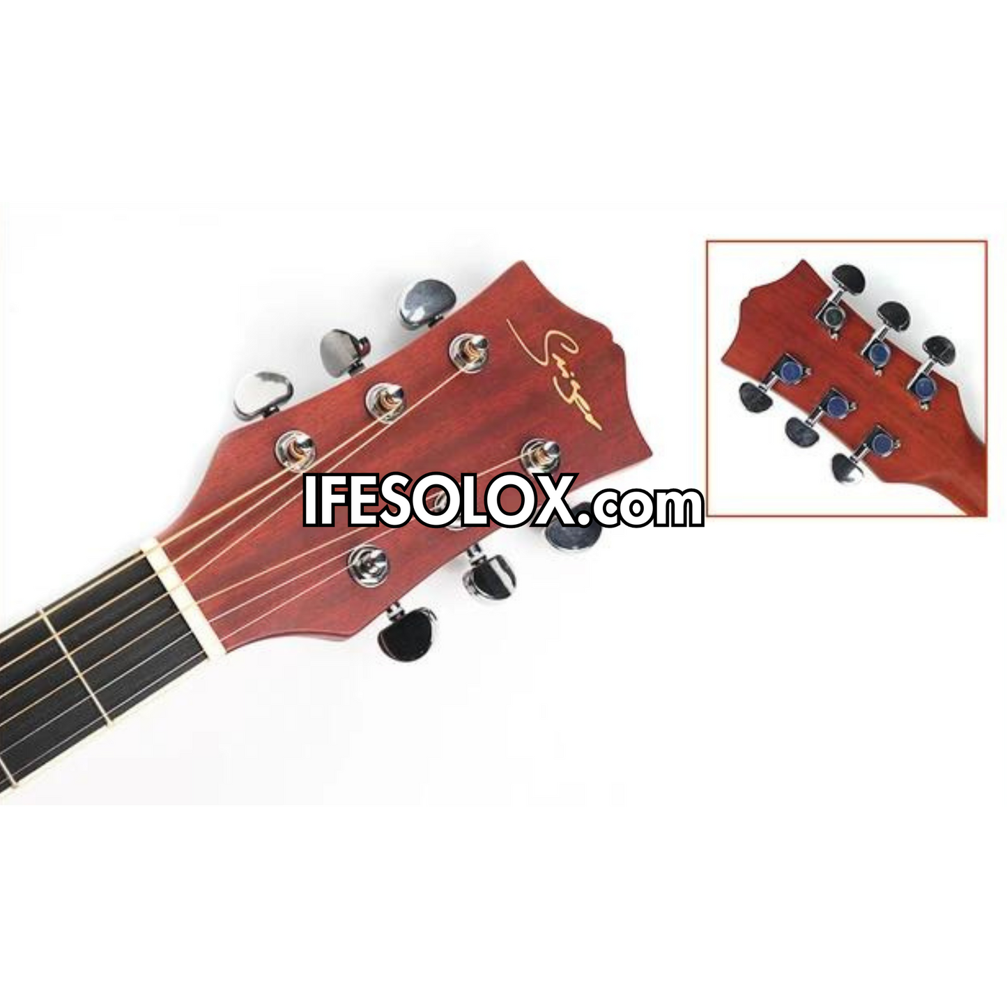 Smiger GA-412 41" Single-cut Semi-Acoustic Guitar with Belt and Bag - Brand New