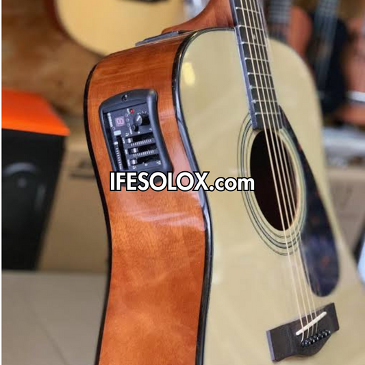 Yamaha F600EQ 38" Full-Body Semi-Acoustic Guitar with Belt and Bag - Brand New