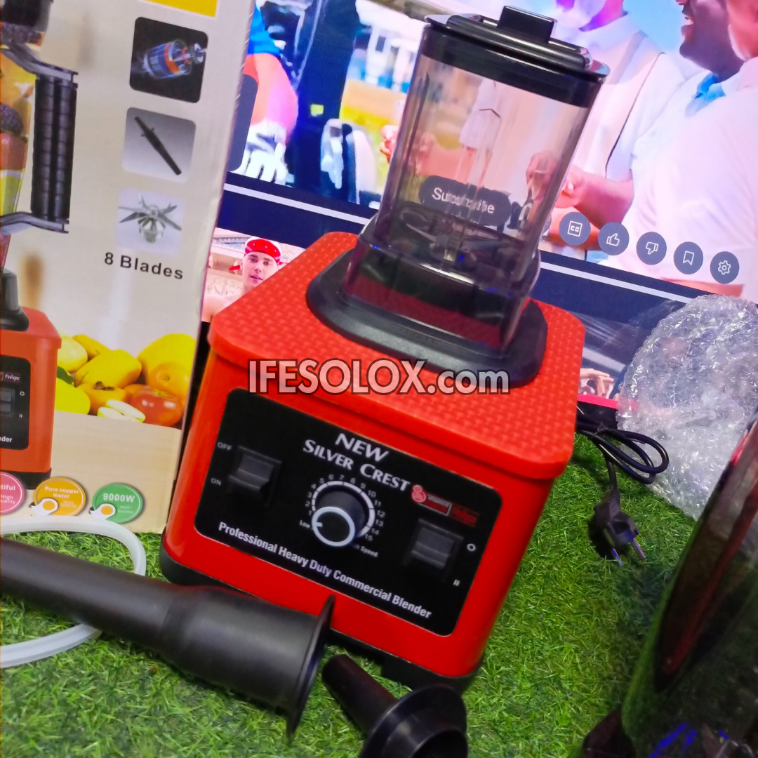 Silver Crest SC-08 4Liters 9,000Watts High-speed 2-in-1 Multipurpose Commercial Power Blender - Brand New