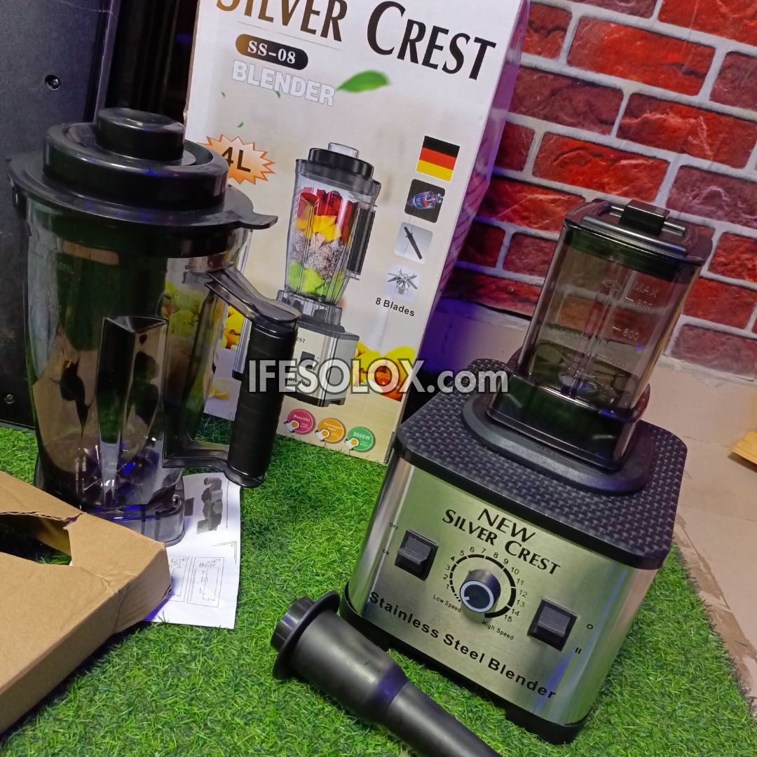 Silver Crest SS-08 4Liters 9,000Watts High-speed 2-in-1 Multipurpose Power Blender - Brand New