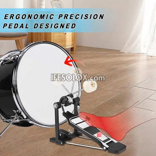 Single-chain Adjustable Single Bass Drum Pedal with Felt Beater Stick - Brand New