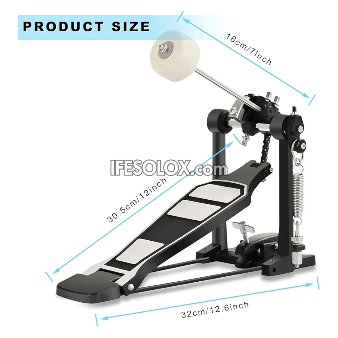 Single-chain Adjustable Single Bass Drum Pedal with Felt Beater Stick - Brand New