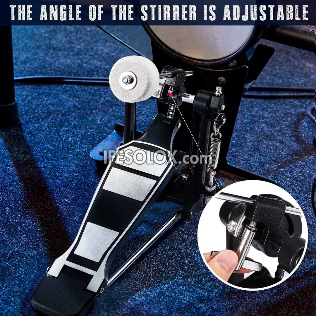 Single-chain Alloy Single Bass Drum Pedal with Felt Beater Stick - Brand New