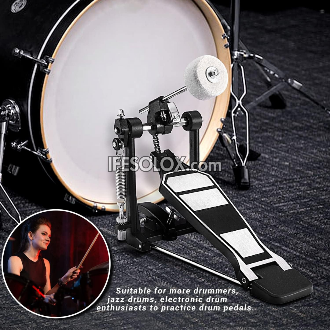 Single-chain Alloy Single Bass Drum Pedal with Felt Beater Stick - Brand New