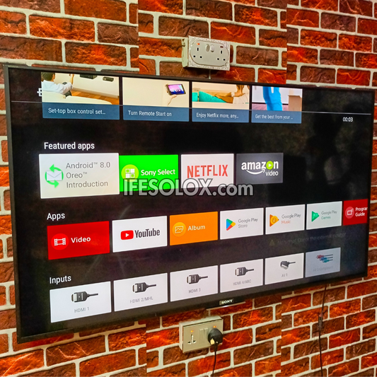 Sony 55 inch KD-55X8509C Smart 4K UHD Android TV (Active HDR, Built-in WiFi, Bluetooth, Screen Mirroring) - Foreign Used