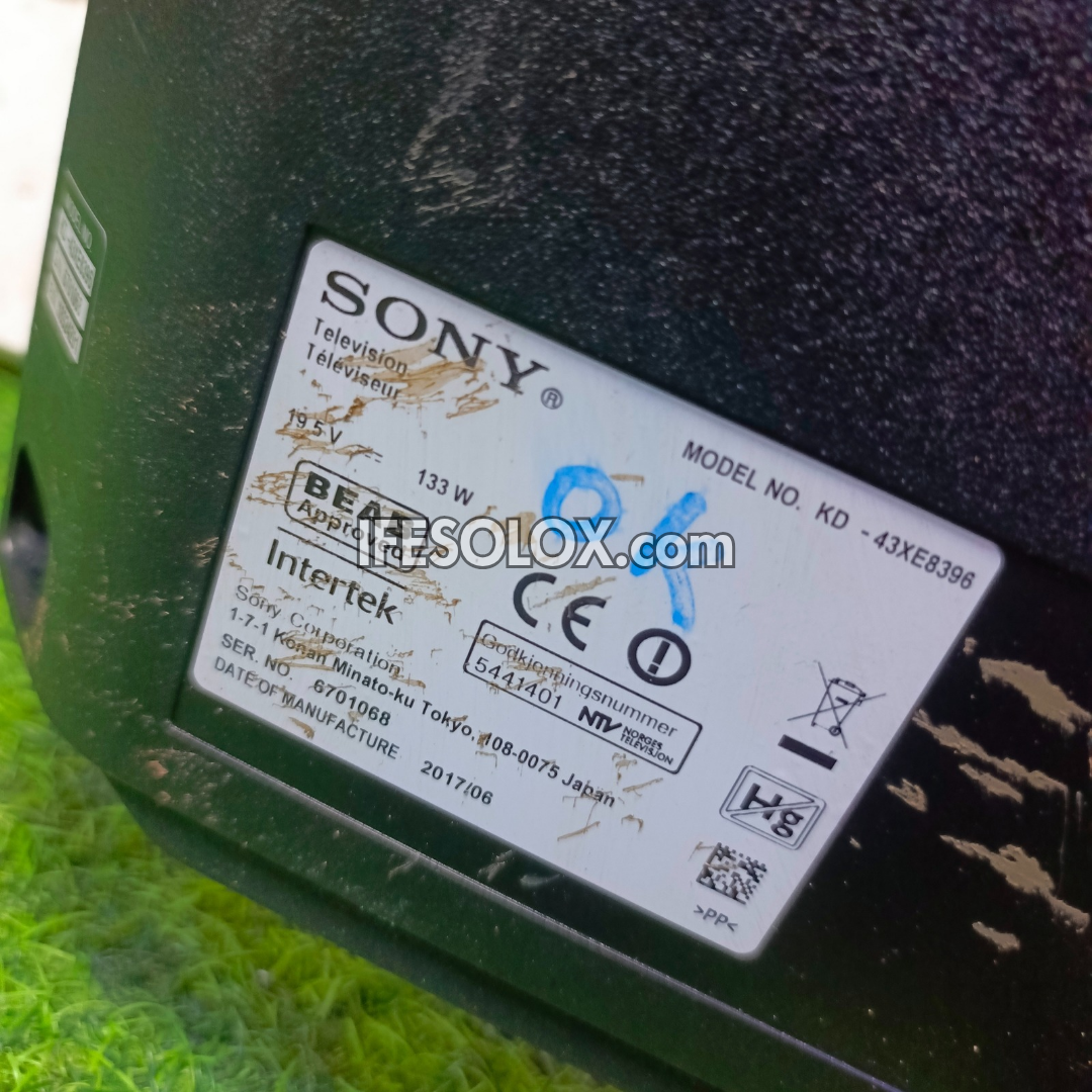 Sony BRAVIA 43 Inch KD-43XE8396 Android Smart 4K UHD HDR10 TV (WiFi, Screen Mirroring, Bluetooth) - Foreign Used