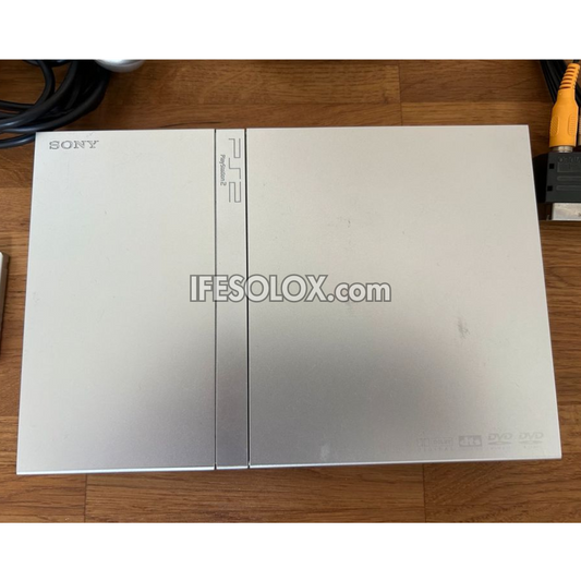 Sony Playstation 2 (PS2) Slim Game Console Complete Set with 1 DUALSHOCK Wired Game Controller - Foreign Used