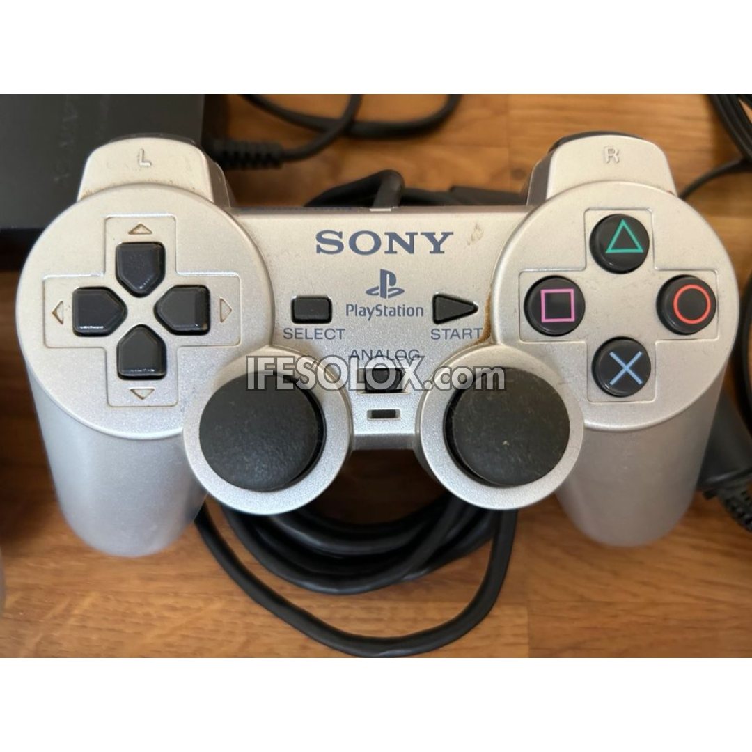 Sony Playstation 2 (PS2) Slim Game Console Complete Set with 1 DUALSHOCK Wired Game Controller - Foreign Used