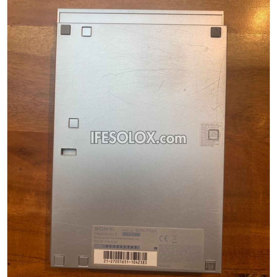 Sony Playstation 2 (PS2) Slim Game Console Complete Set (White) with 1 DUALSHOCK Wired Game Controller - Foreign Used