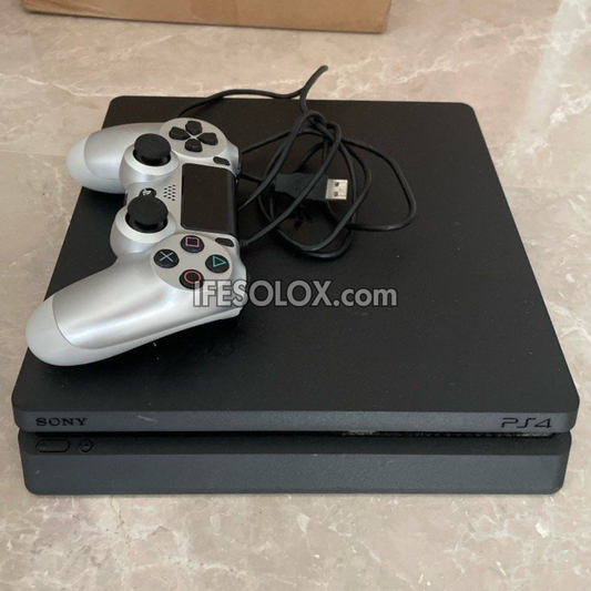 Sony Playstation 4 (PS4) Slim 1TB Soldier Game Console with 1 DUALSHOCK 3 Controllers - Foreign Used