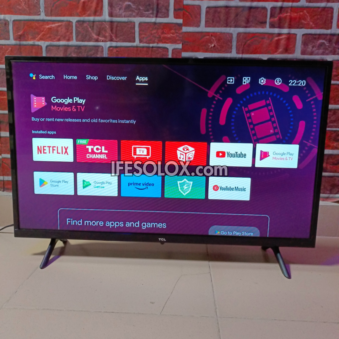 TCL 32 inch 32S5200K Smart Full HD HDR Android TV (Built-in WiFi, Bluetooth, Play Store) - Foreign Used