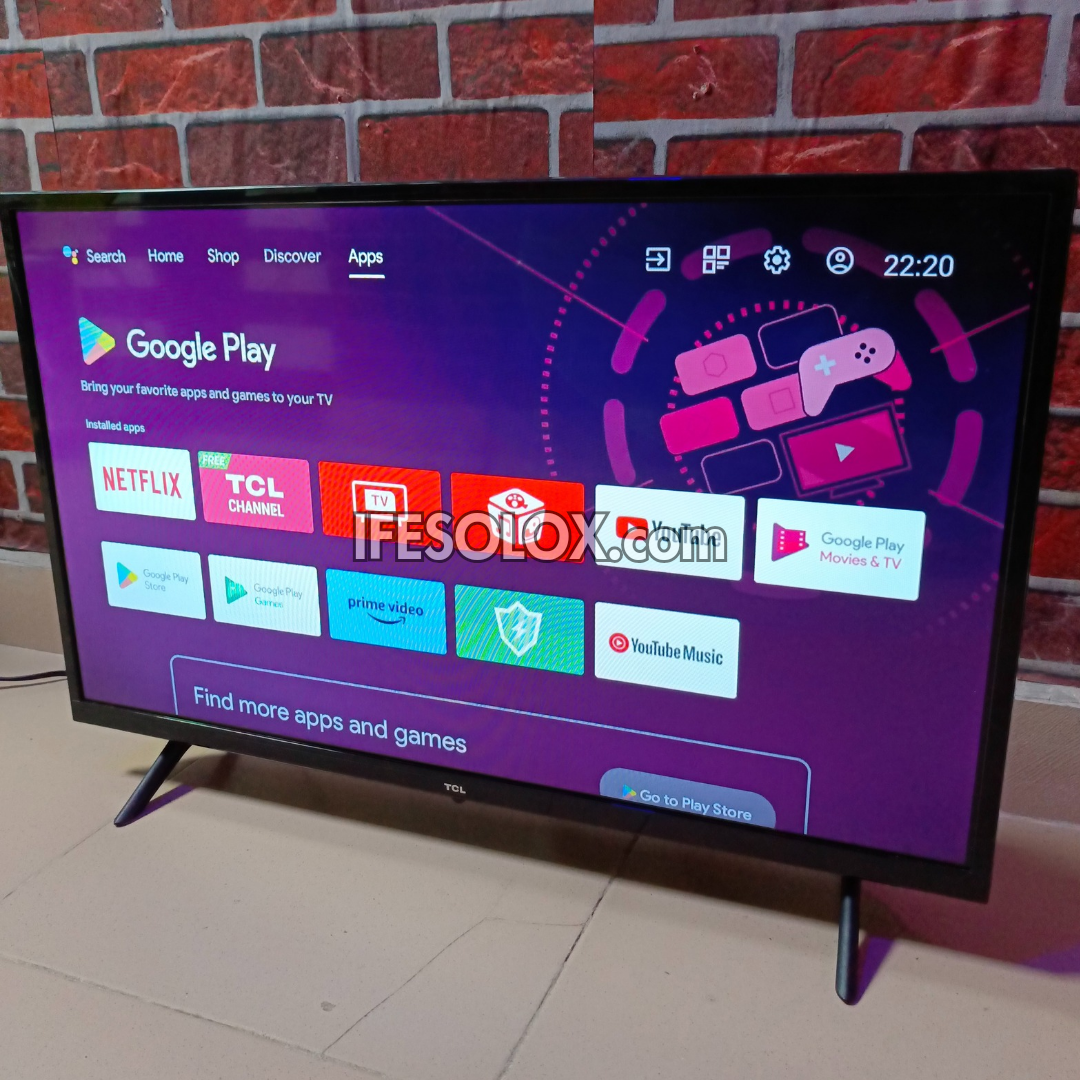 TCL 32 inch 32S5200K Smart Full HD HDR Android TV (Built-in WiFi, Bluetooth, Play Store) - Foreign Used
