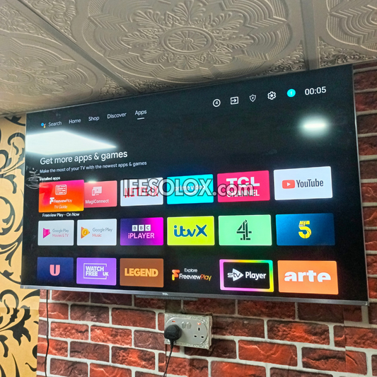 TCL 50 inch 50C715 Android Smart True 4K UHD HDR10 Frameless QLED TV (WiFi, Miracast, Bluetooth) - Foreign Used