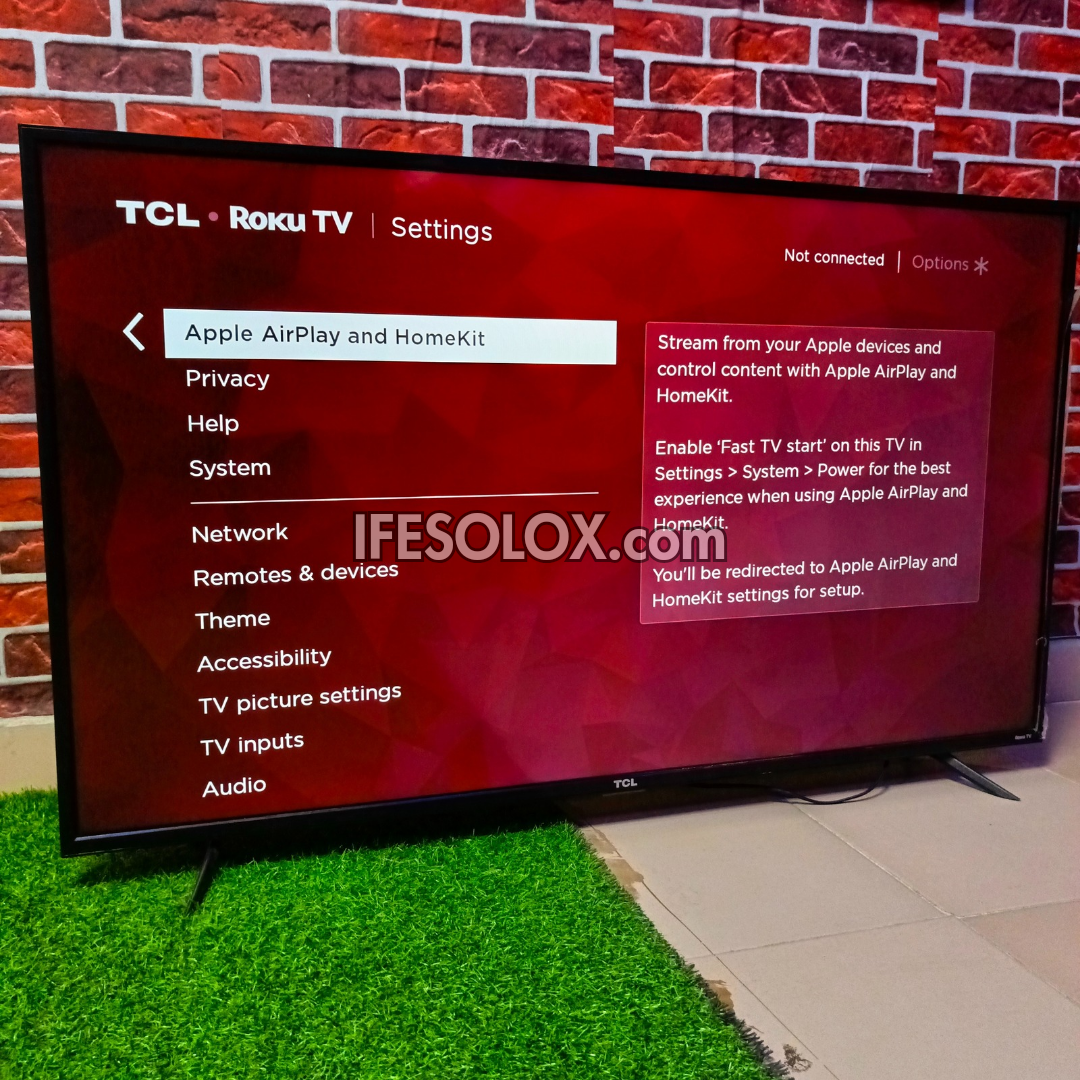 TCL 55 inch 55S405 4K UHD HDR Roku Smart TV (Screen Mirroring, AirPlay) - Foreign Used