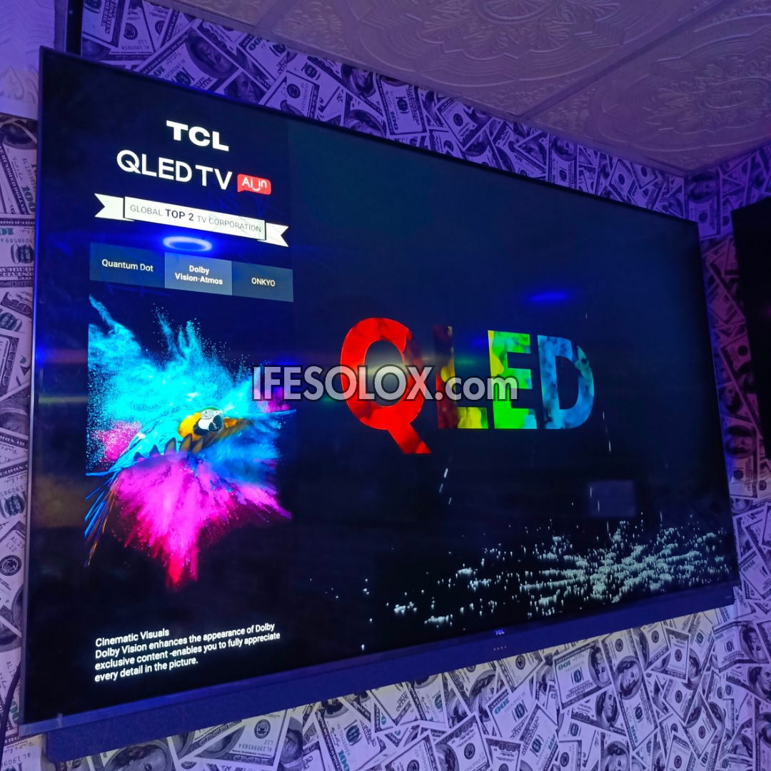 TCL 65 inch 65C815 Android Smart True 4K UHD HDR10 Frameless QLED Google TV (WiFi, Miracast, Bluetooth) - Foreign Used