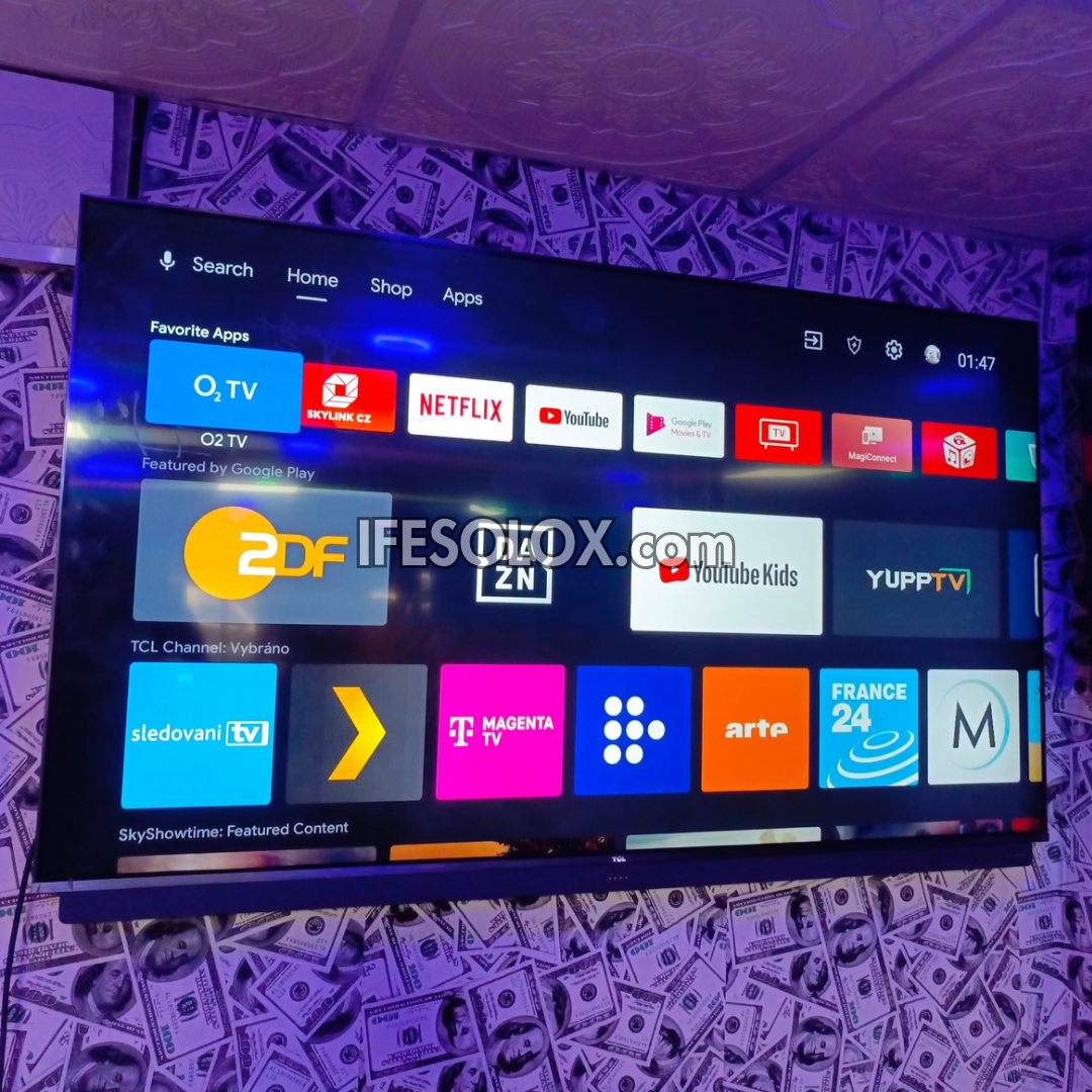 TCL 65 inch 65C815 Android Smart True 4K UHD HDR10 Frameless QLED Google TV (WiFi, Miracast, Bluetooth) - Foreign Used