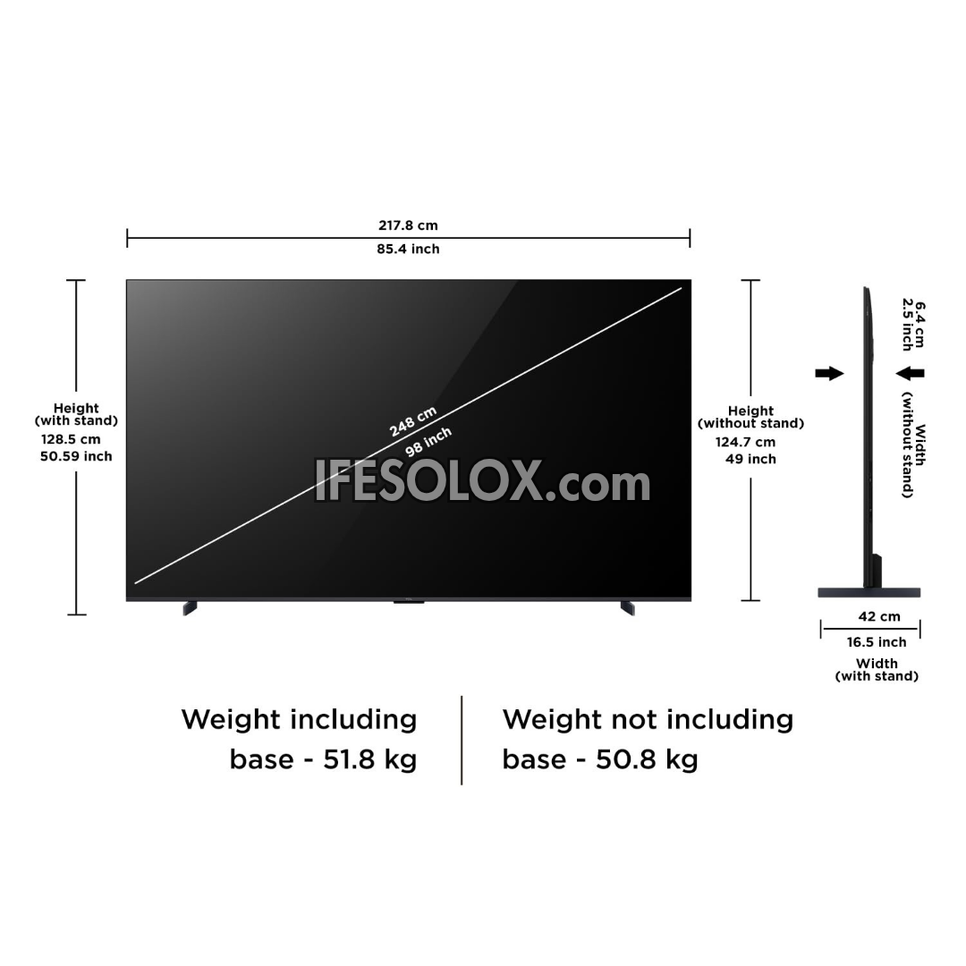 TCL 98 inch QLED 98P8K Android Smart Quantum HDR 4K UHD QLED Google TV (Chromecast, Google Play Store) - Brand New