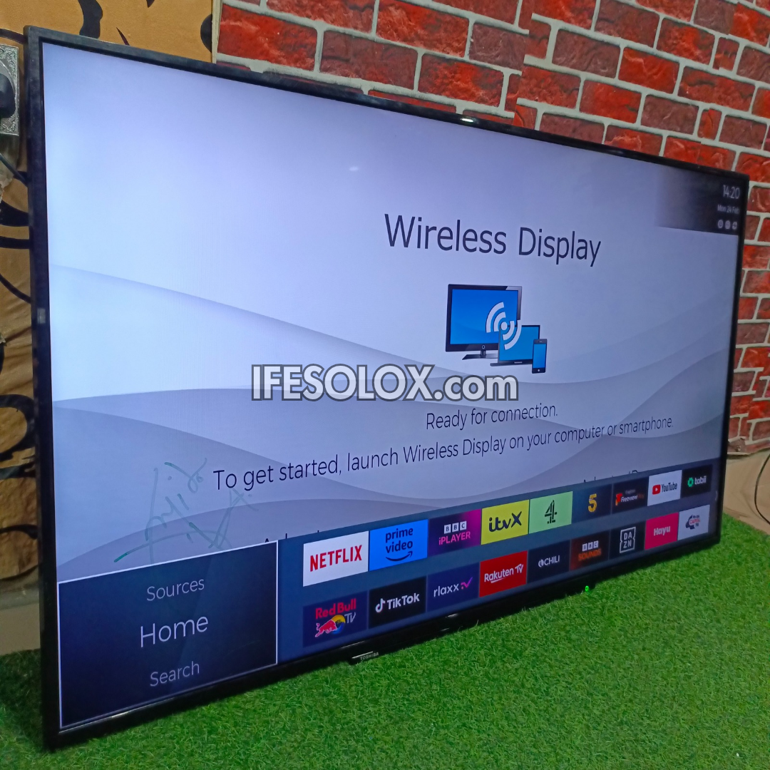 TOSHIBA 65 inch Satellite Smart 4K UHD LED TV (Wireless Display, Netflix, YouTube) - Foreign Used