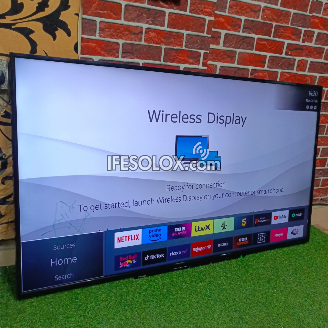 TOSHIBA 65 inch Satellite Smart 4K UHD LED TV (Wireless Display, Netflix, YouTube) - Foreign Used