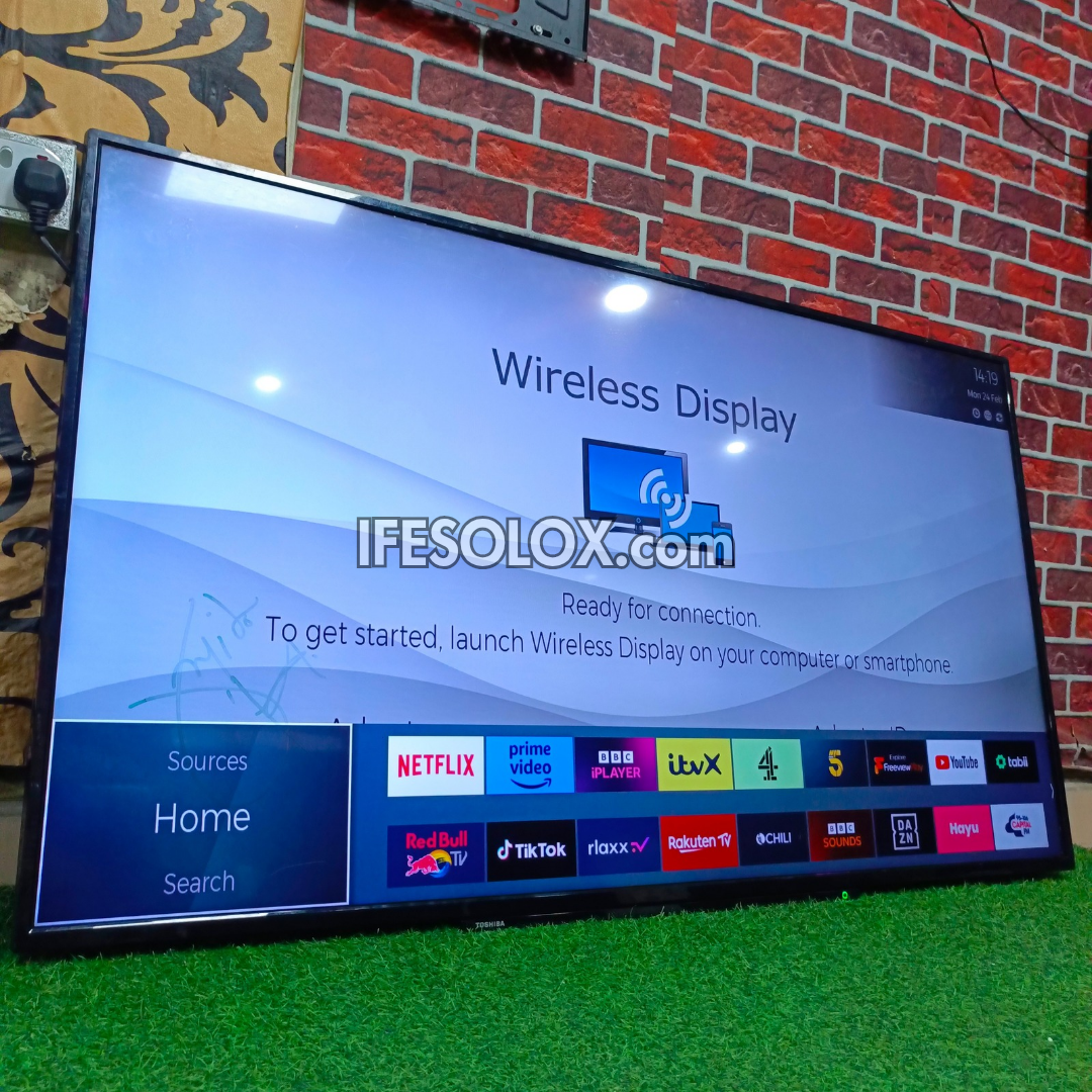TOSHIBA 65 inch Satellite Smart 4K UHD LED TV (Wireless Display, Netflix, YouTube) - Foreign Used