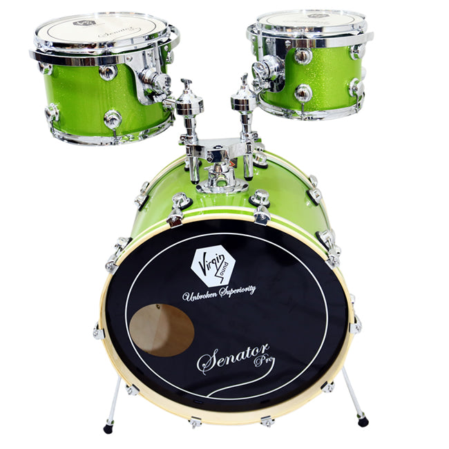 Virgin Sound Senator Bass drum and 2 Tim drum setup with their stands