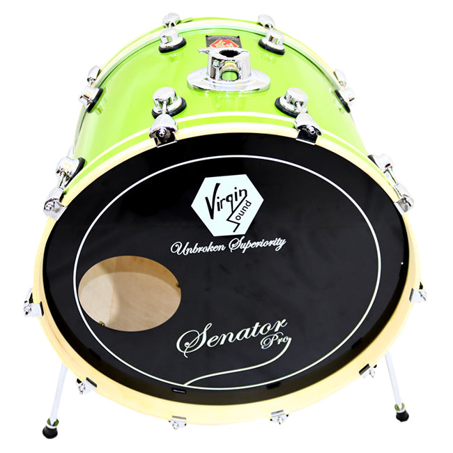 Virgin Sound Senator Bass drum with bass drum stand - Front view
