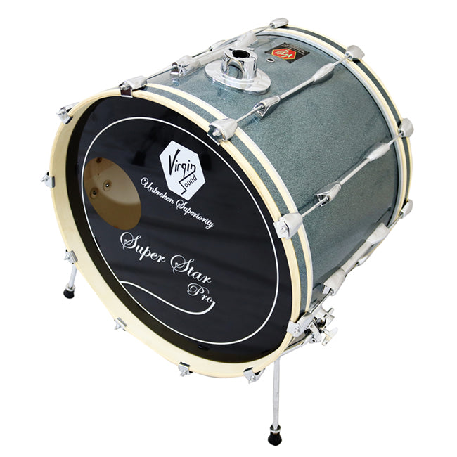 Virgin Sound Superstar bass drum with its stand