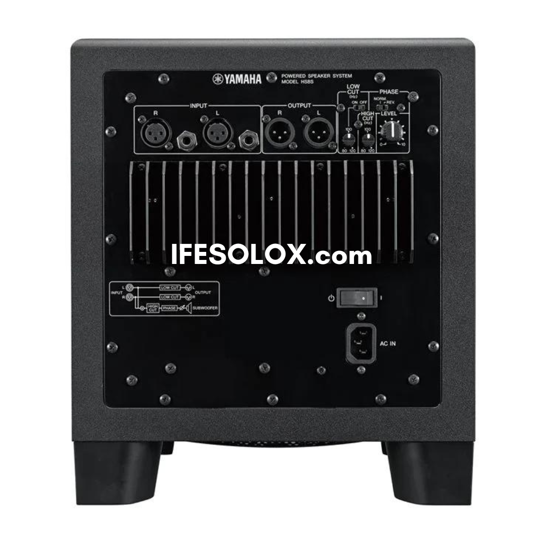 Yamaha HS8S 8" 150 Watts Bass Reflex Active Studio Monitor Subwoofer (Black) - Brand New
