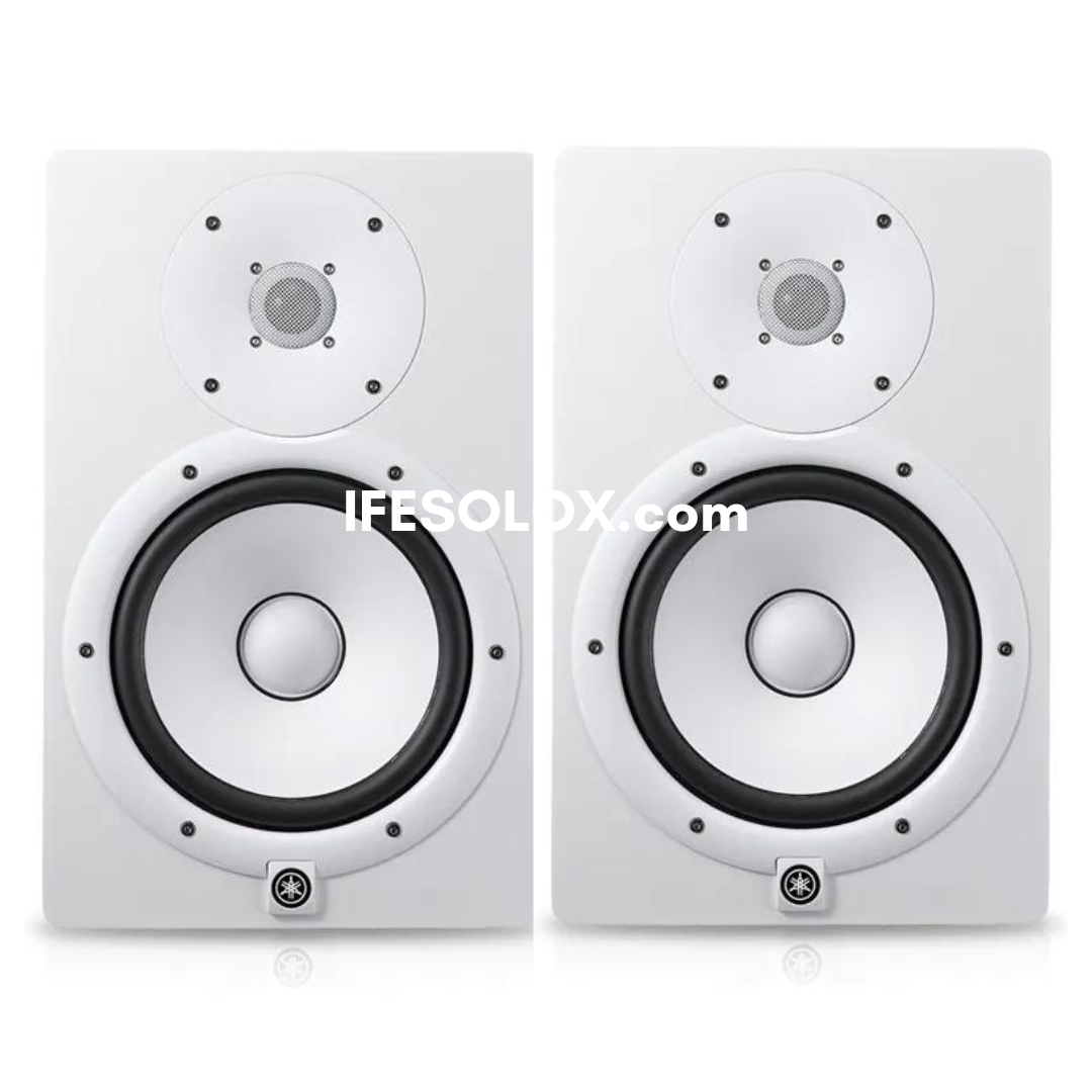 Yamaha HS8 Dual (2-Way) Bass Reflex Bi-amplified Near Field Active Studio Monitors (White) - Brand New