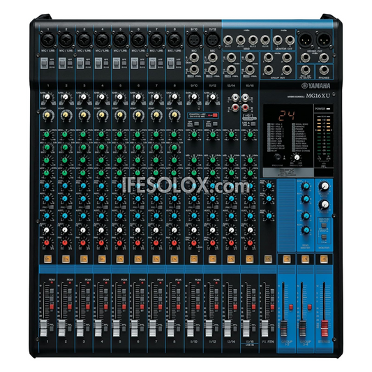 Yamaha MG16XU 16-Channel 6-Bus Powered Mixer with Built-in Amplifier, USB Interface and Effects - Brand New