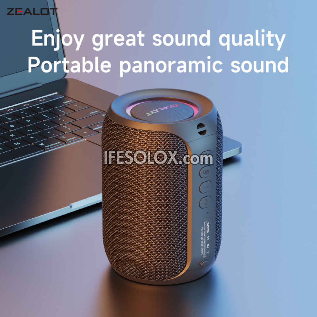 ZEALOT S32 Pro 15W Portable Bluetooth MP3 Speaker with 3600mAh battery, Solid Bass - Brand New