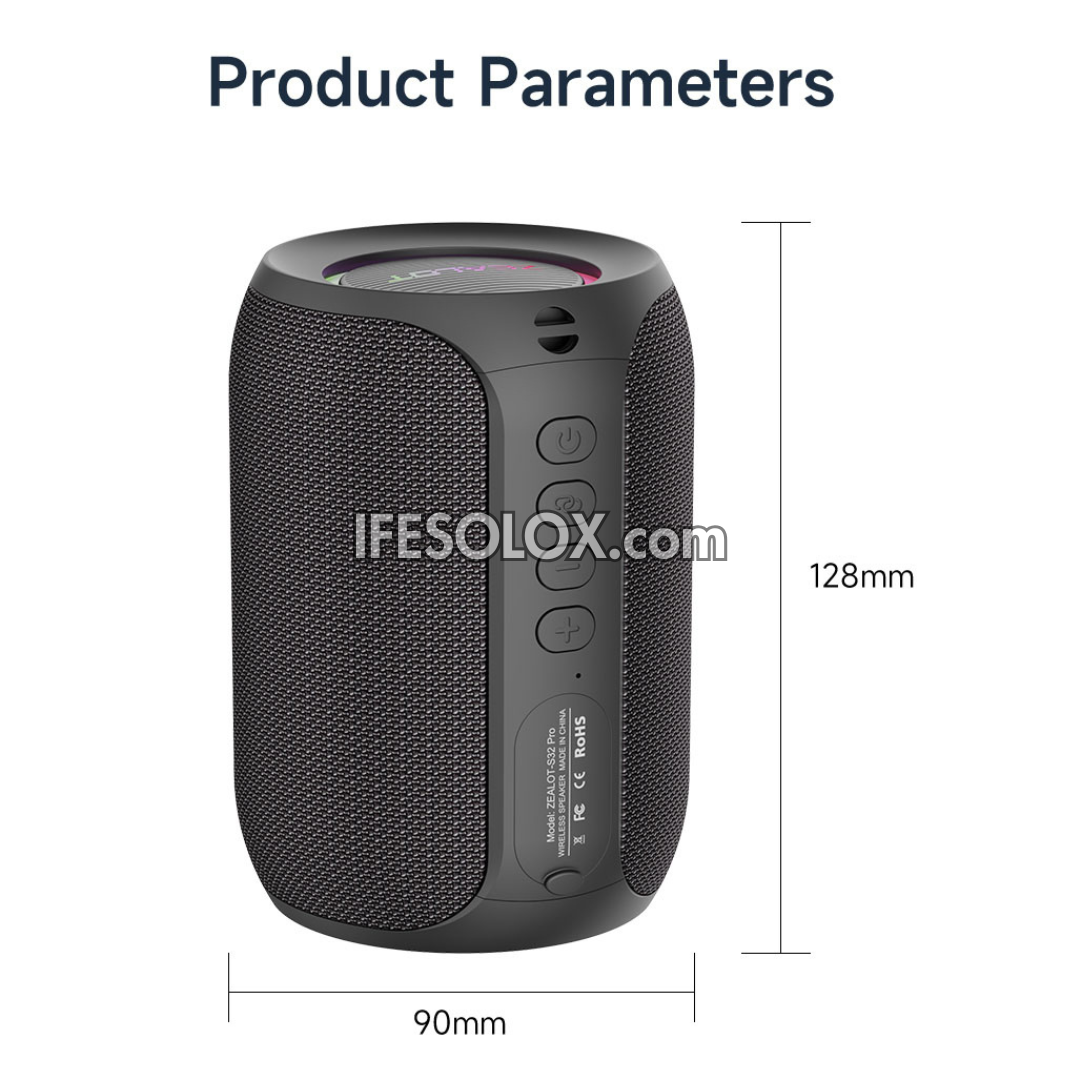 ZEALOT S32 Pro 15W Portable Bluetooth MP3 Speaker with 3600mAh battery, Solid Bass - Brand New