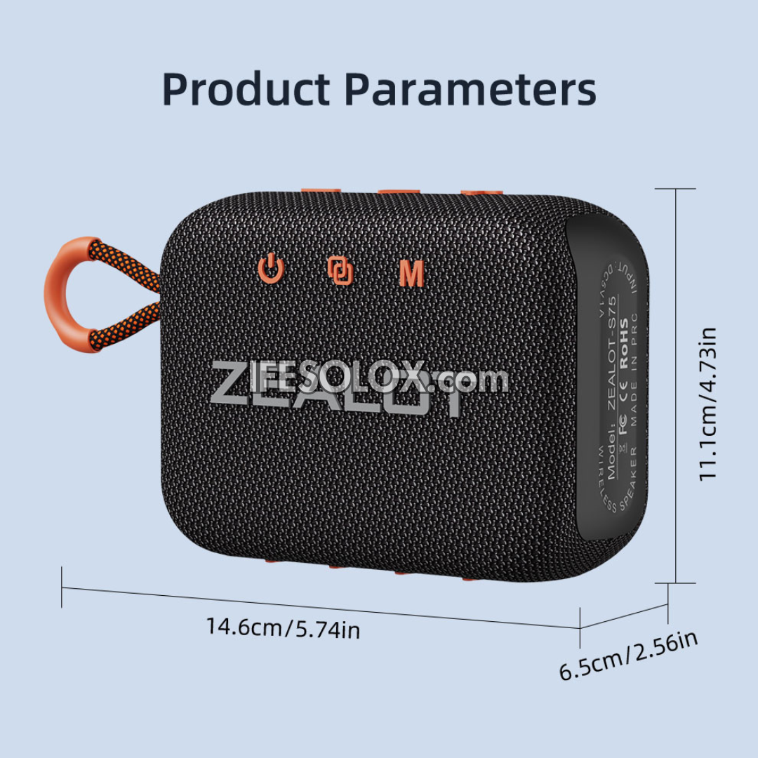ZEALOT S75 30W Portable Bluetooth MP3 Speaker with 3000mAh - Brand New
