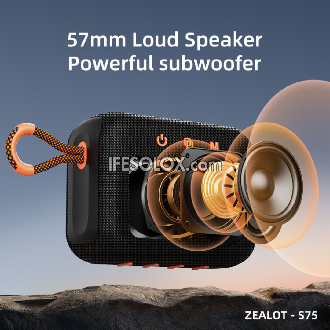 ZEALOT S75 30W Portable Bluetooth MP3 Speaker with 3000mAh - Brand New
