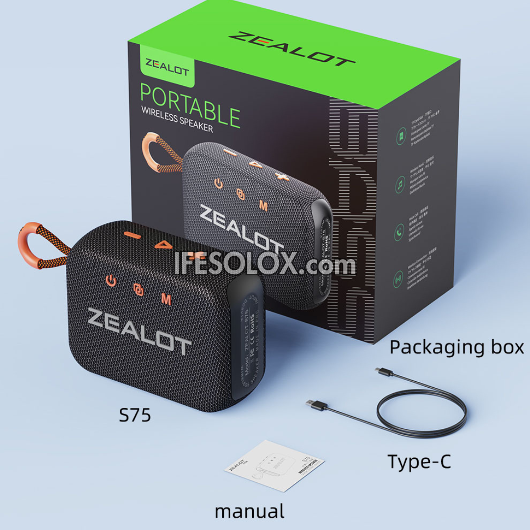 ZEALOT S75 30W Portable Bluetooth MP3 Speaker with 3000mAh - Brand New