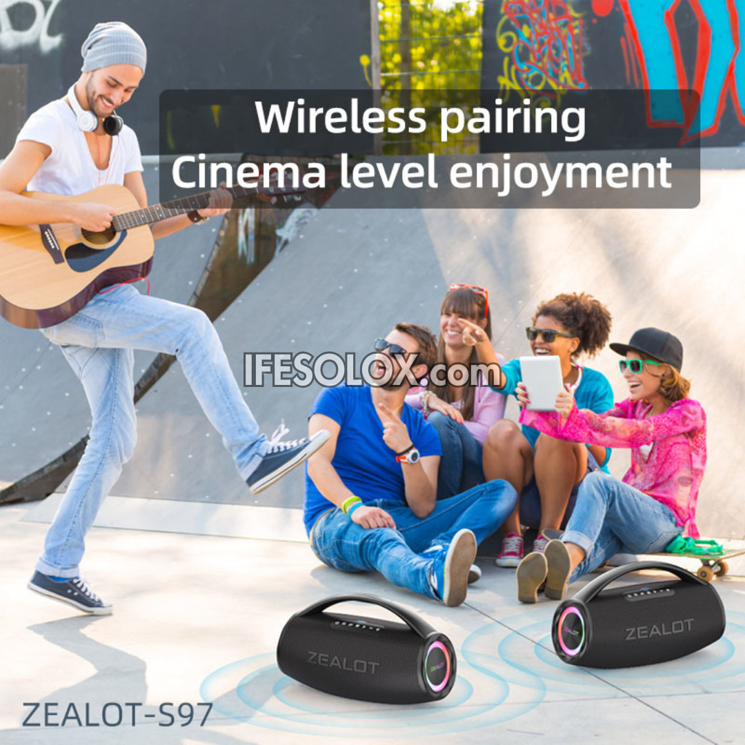 ZEALOT S97 80W Portable Bluetooth MP3 Speaker with 16000mAh, IPX6 Waterproof