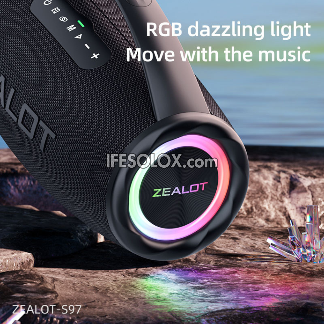 ZEALOT S97 80W Portable Bluetooth MP3 Speaker with 16000mAh, IPX6 Waterproof