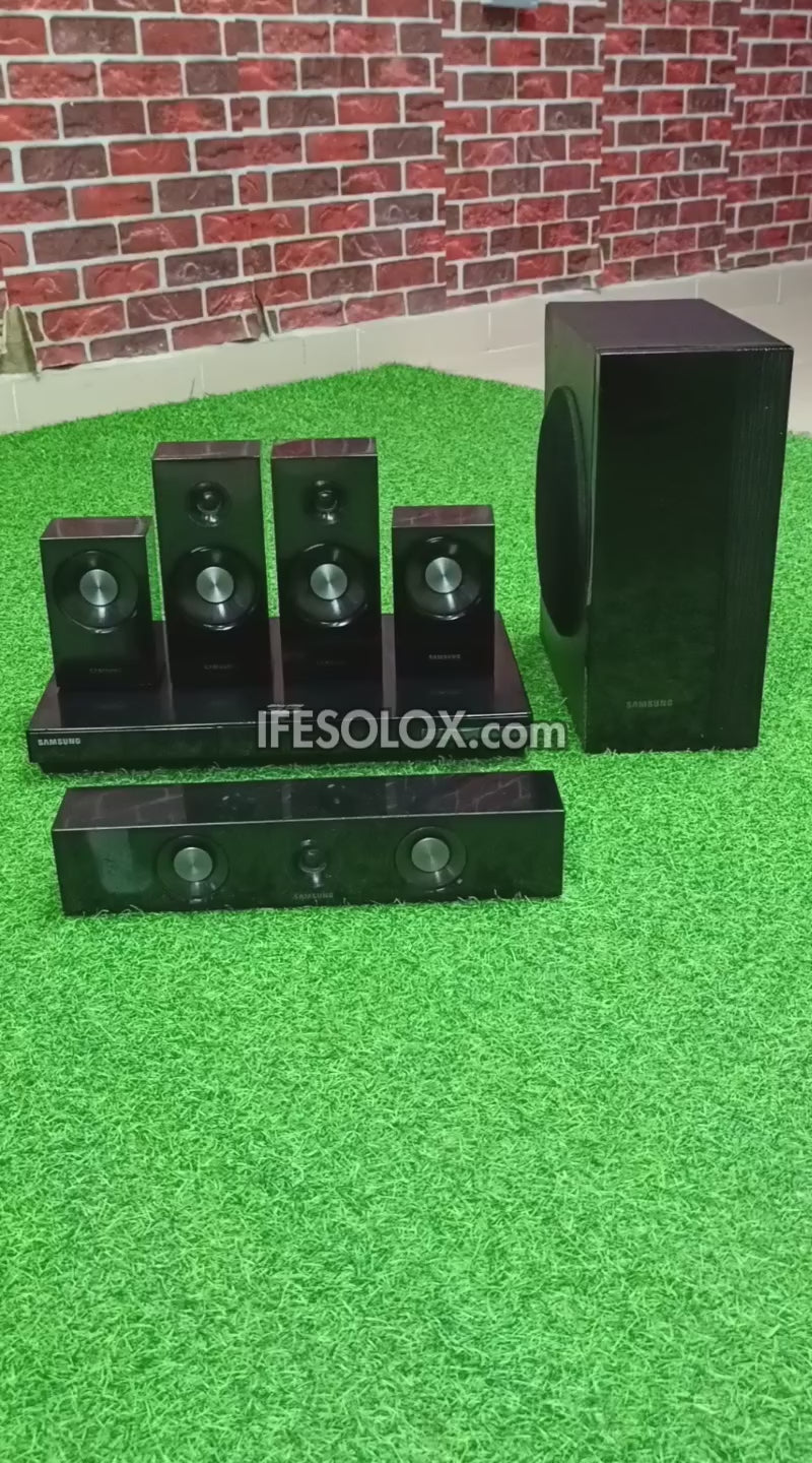 Samsung HT-E5550 5.1Ch 1000Watt 3D Bluray Bluetooth DVD Home Theater System (USB, FM radio, Aux, Optical in) - Foreign Used