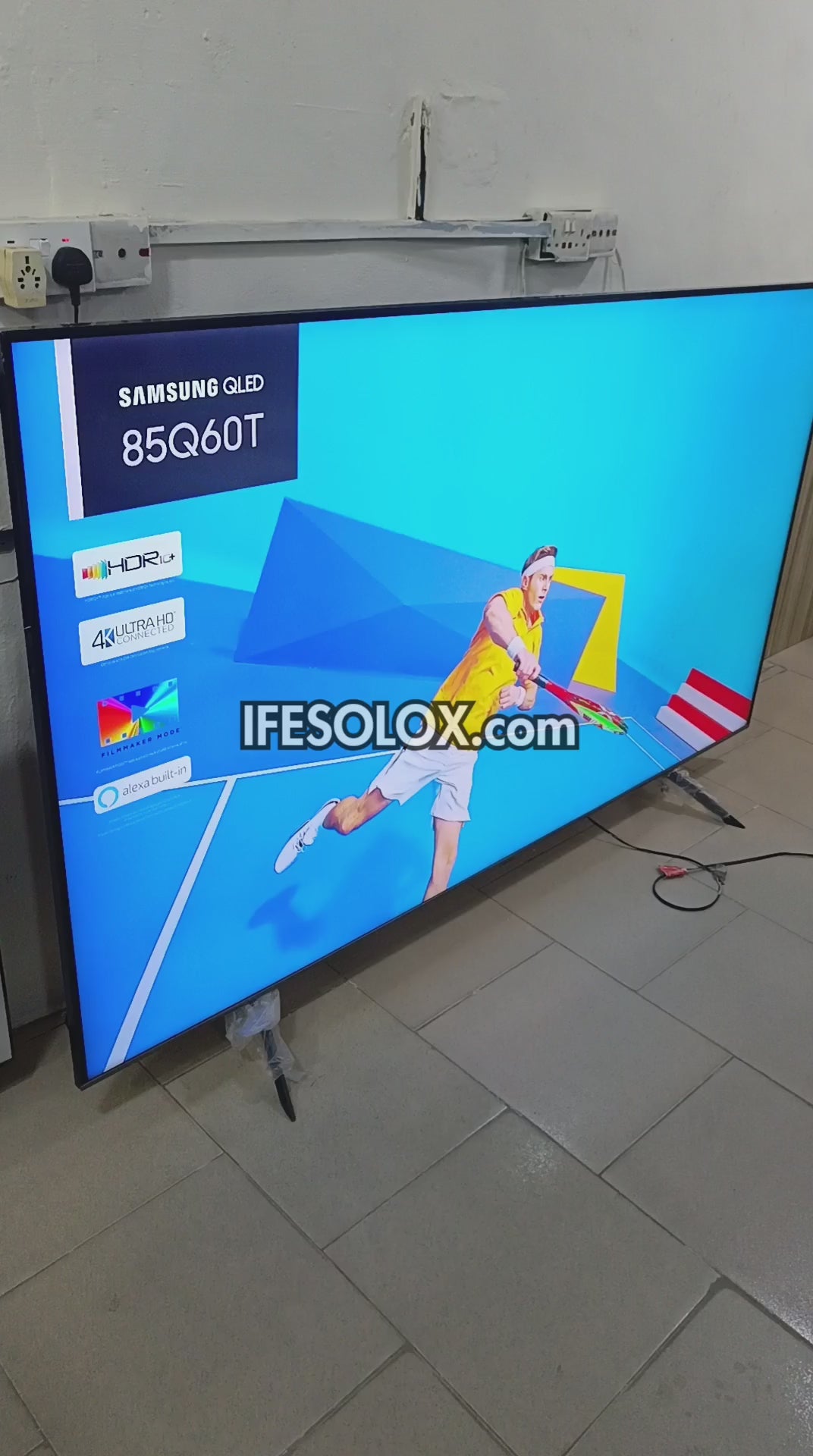 SAMSUNG 85 Inch QLED 85Q60T Certified True 4K UHD Quantum HDR Smart Frameless QLED TV - Foreign Used
