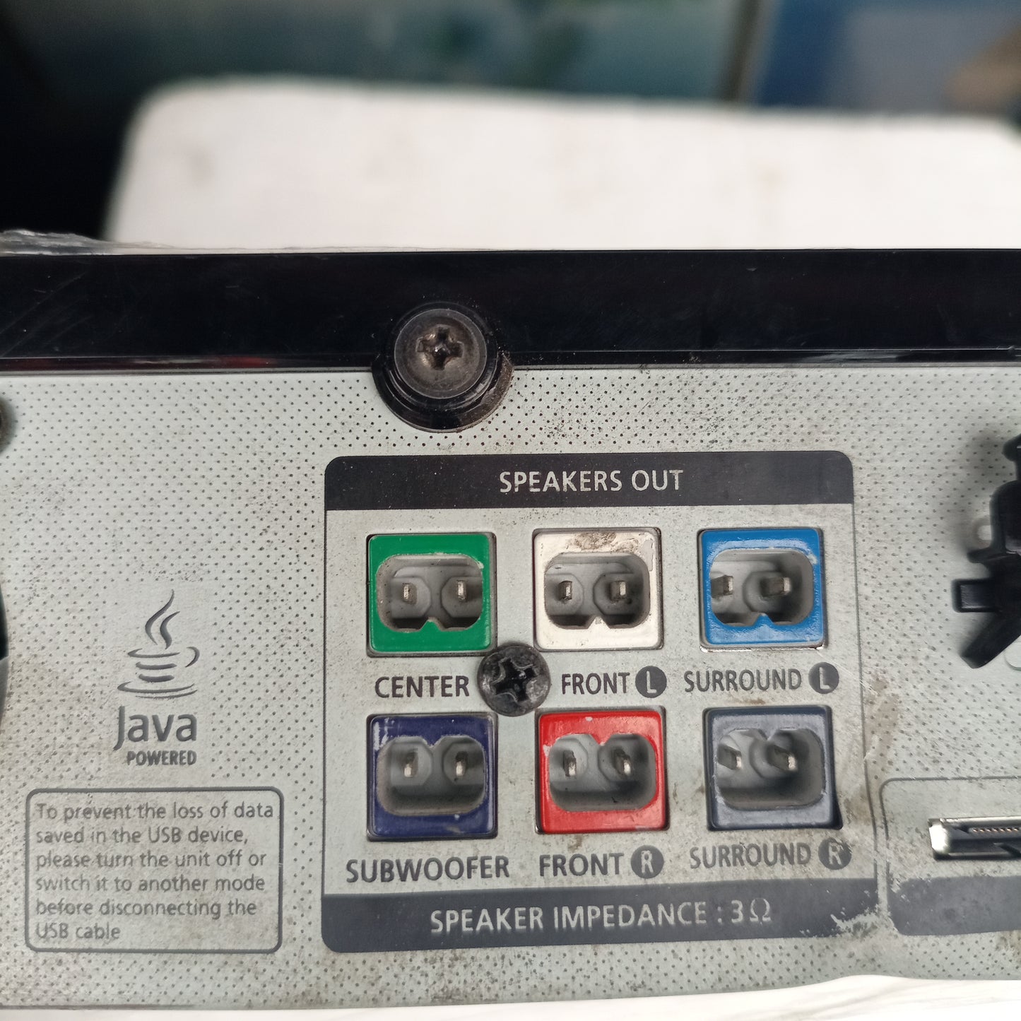 Samsung HT-E6500 5.1Ch 1330watts Blu-ray 3D Smart Home Theater Machine Head - Speaker Terminals