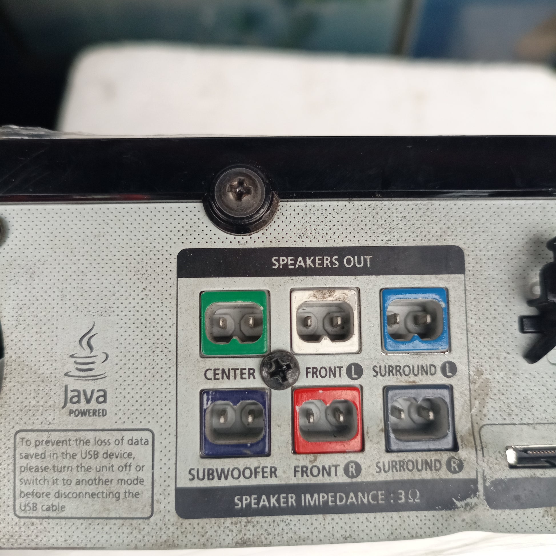 Samsung HT-E6500 5.1Ch 1330watts Blu-ray 3D Smart Home Theater Machine Head - Speaker Terminals