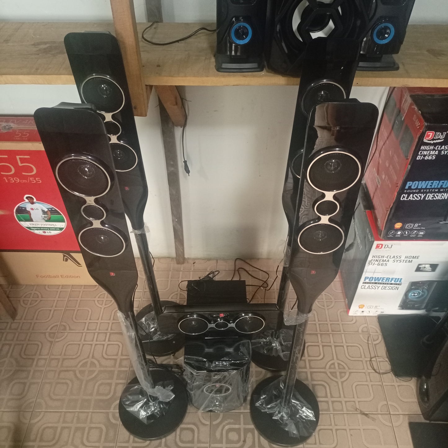 DJ DJ5050M 5.1Ch Standing Bluetooth Home Cinema Theater - Side View