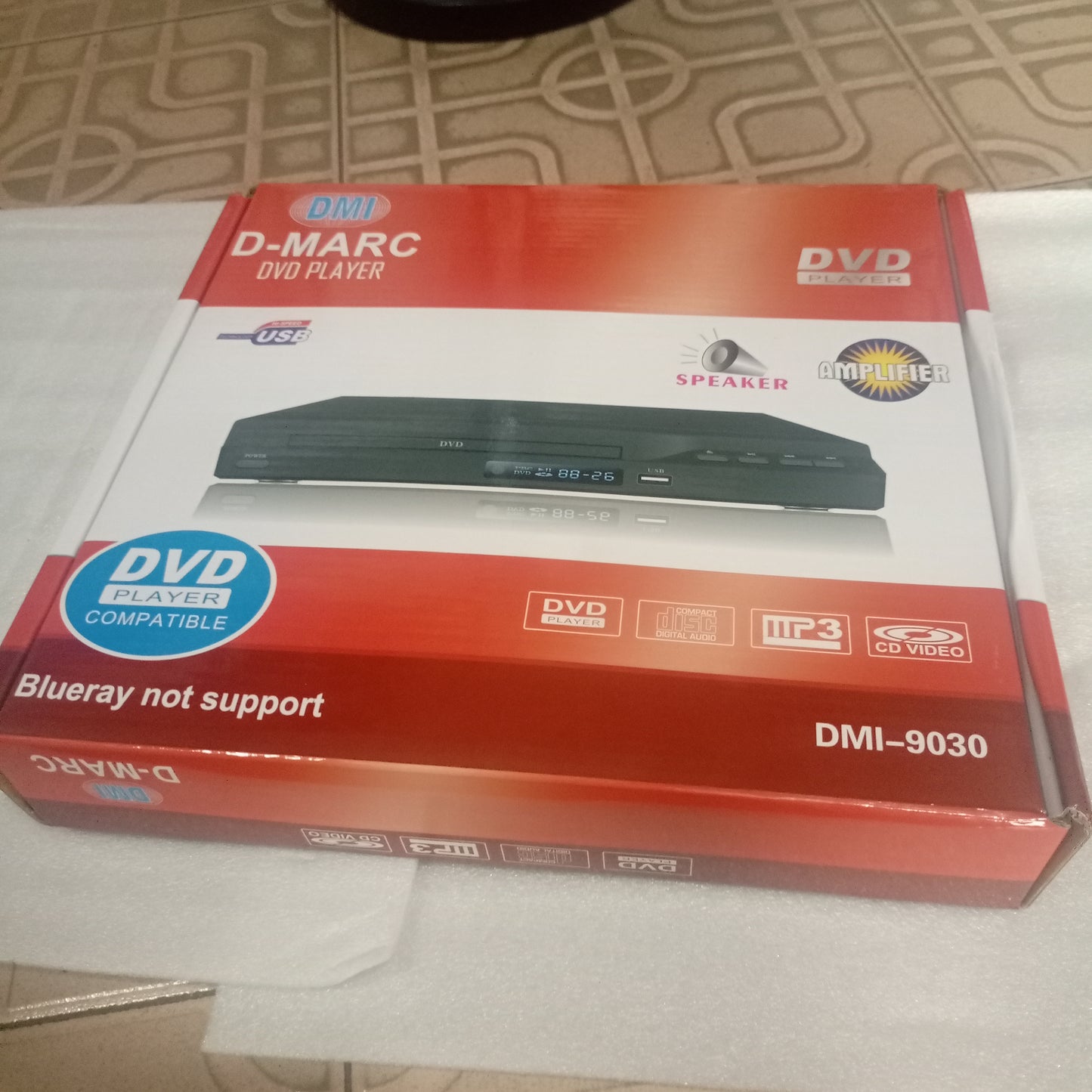 DMARC DMI-9030 Multi-Playback DVD Player + Speaker Output & Internal Speakers - Brand New