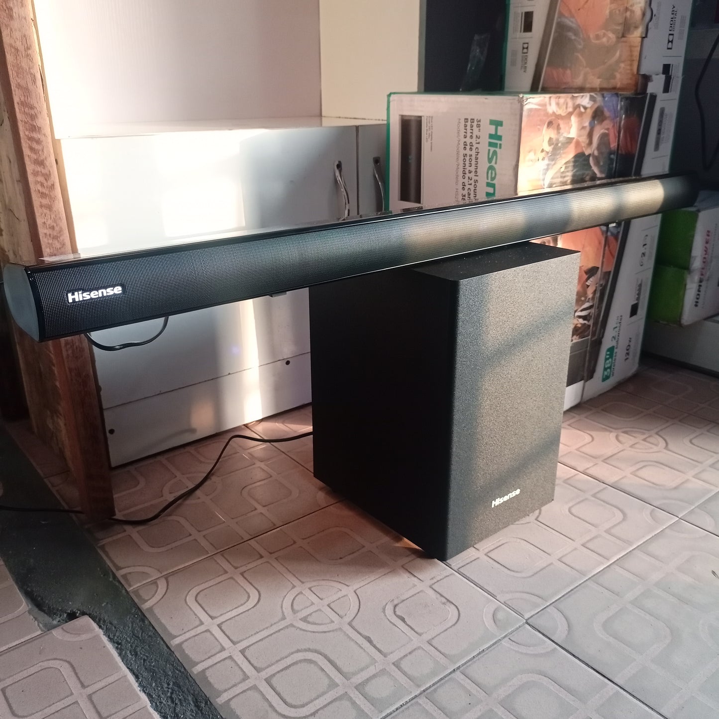 Hisense HS212 2.1Ch 120Watts Bluetooth Sound Bar with Wireless Subwoofer - Front View