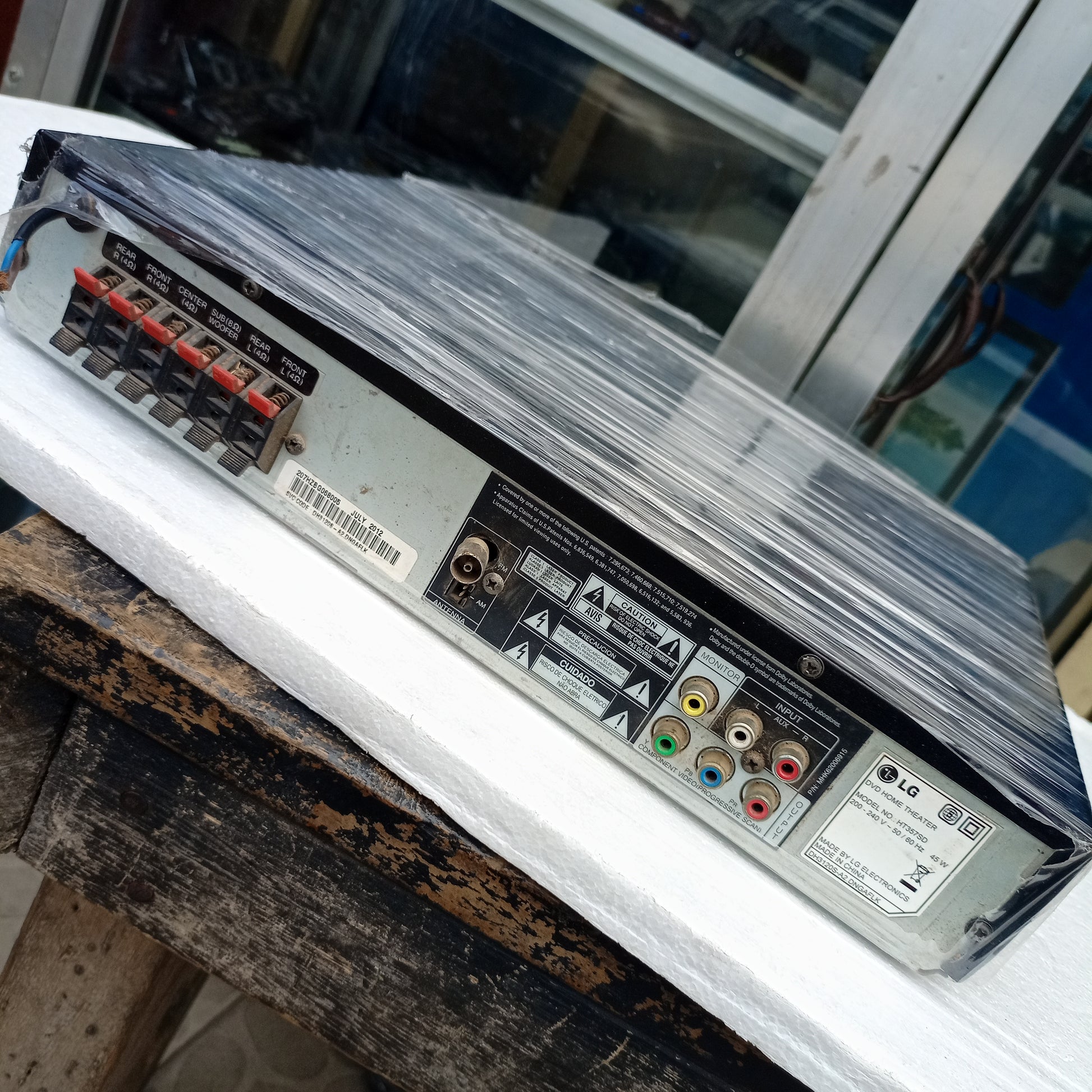 LG HT357SD 300Watts DVD Home Theater Machine Head - Back View