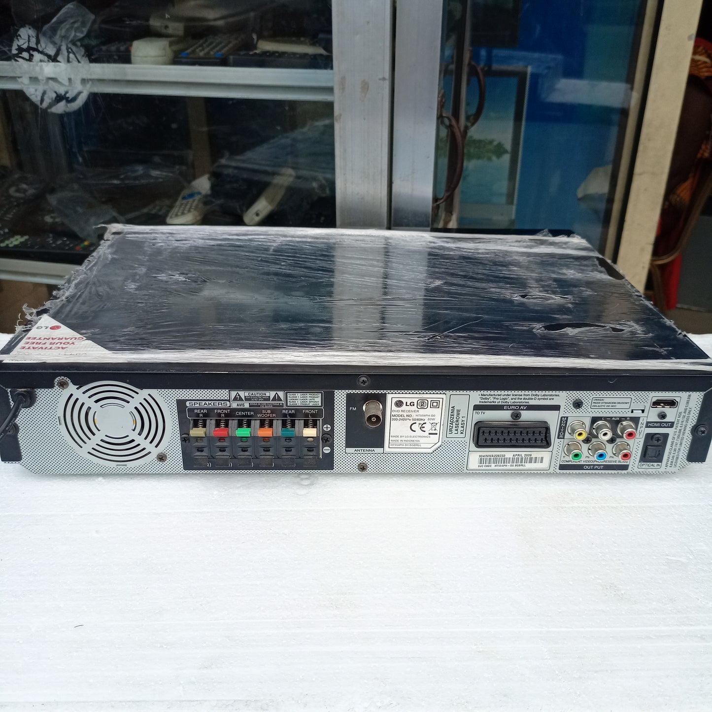 LG HT554 500Watts DVD Home Theater Machine Head - Back View