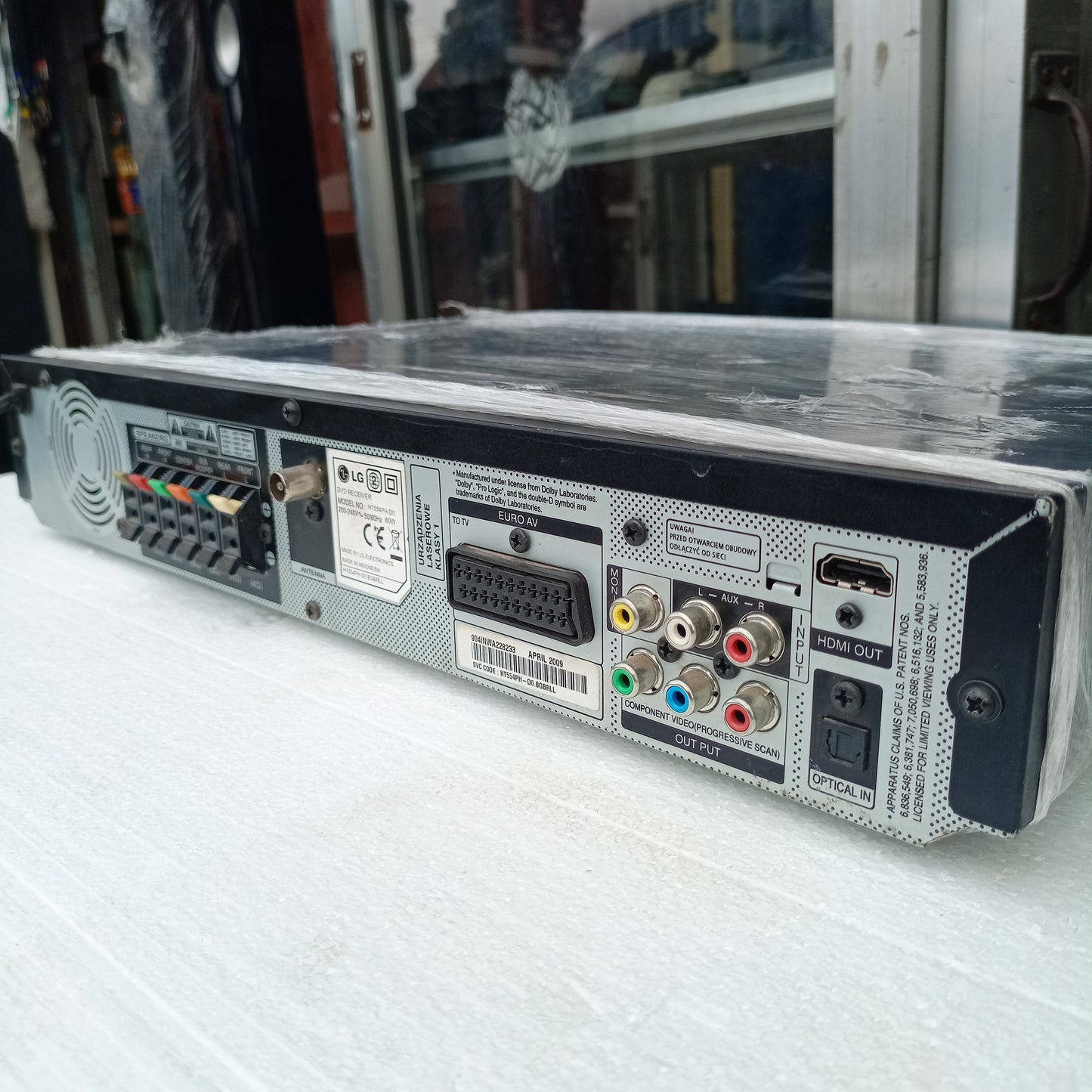 LG HT554 500Watts DVD Home Theater Machine Head - Closer Back View